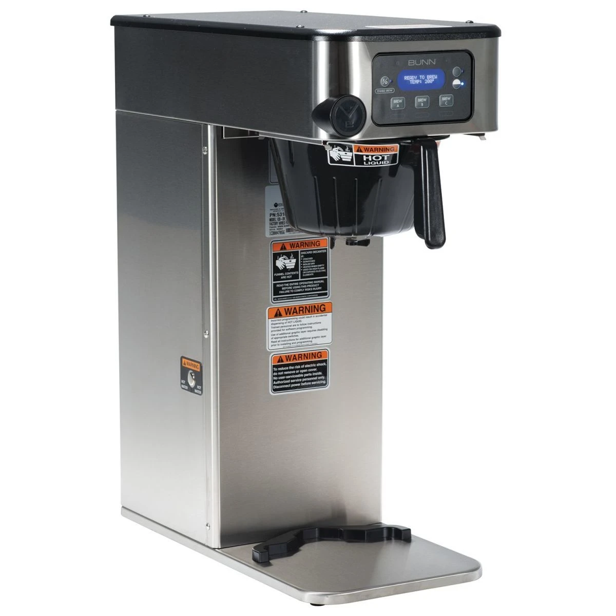 BUNN® Bunn 53100.0000 ICB Infusion Series Coffee Brewer-Dual Volt, 120V, Digital Readout Displays