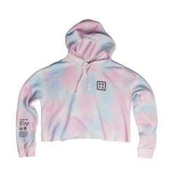 Box Logo Cropped Hoodie (Tie Dye)