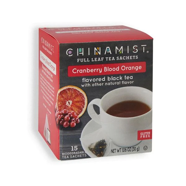 China Mist - Cranberry Blood Orange Organic Black Full Leaf Tea Sachet, 4 Boxes 15 Count Each - Image 2