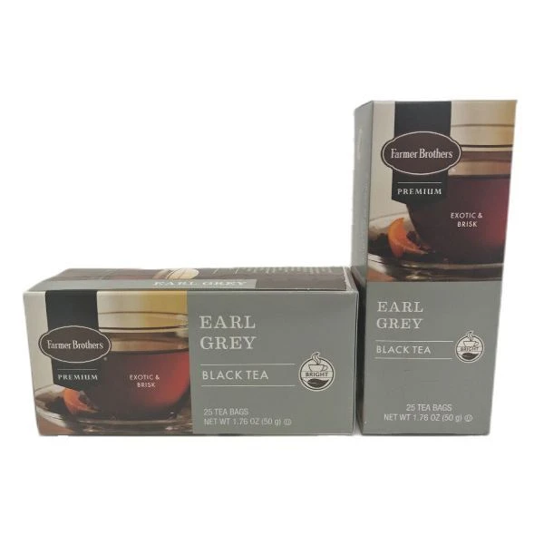 Farmer Brothers Premium: Earl Grey Hot Tea, 6/25 Ct Tea Boxes - Image 2